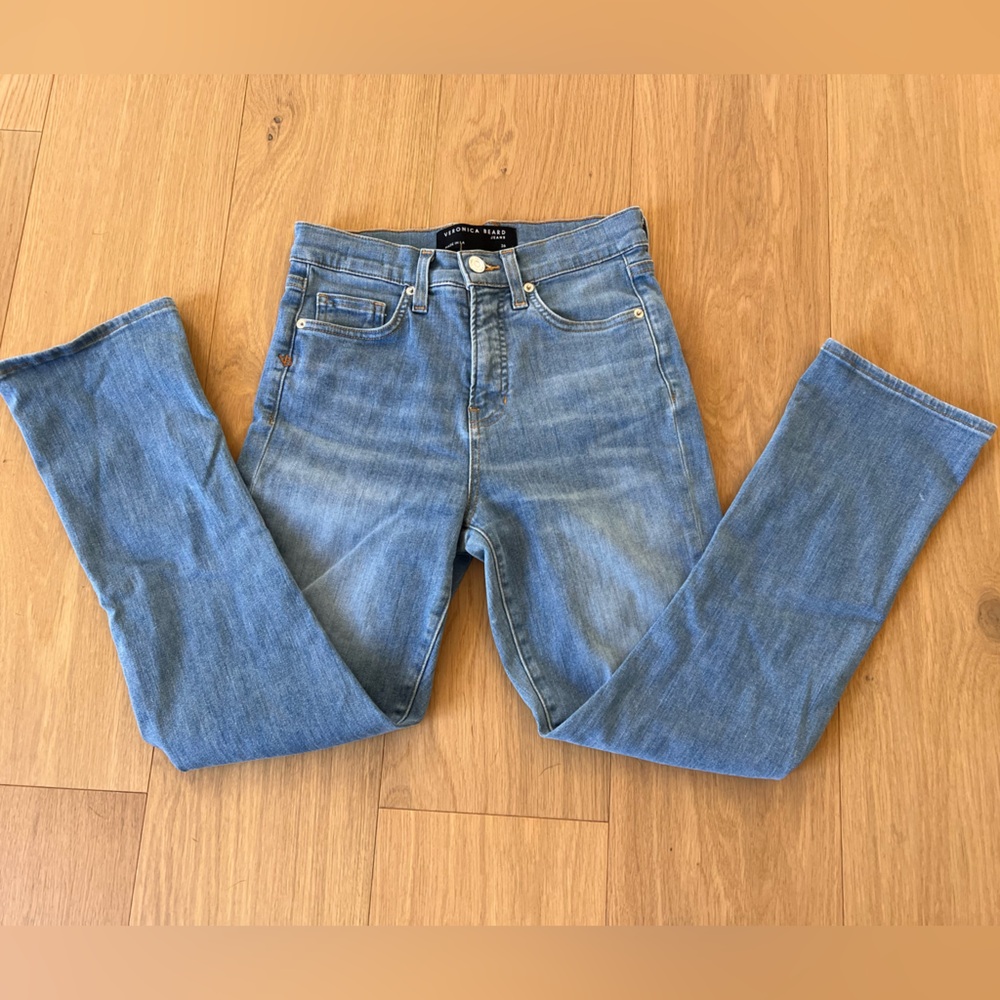 Veronica Beard Jeans Carly kick flair high-rise Jeans Lakeshore 26